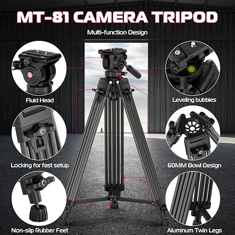 Ulanzi MT-81 Tripod portable lightweight travel stand for cameras and smartphones.