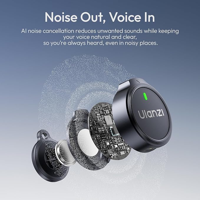 Ulanzi A21 Wireless Microphone variants dual lavalier system with charging case.