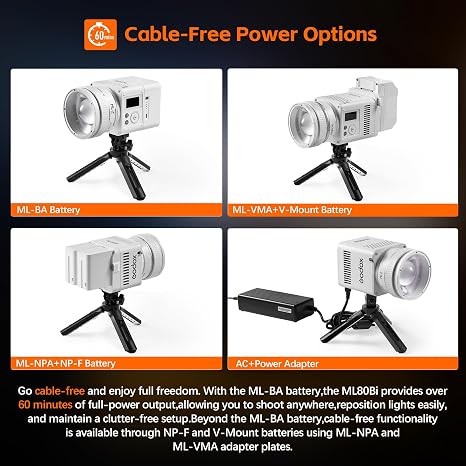 Godox ML80Bi Handheld Bi-Color LED Video Light continuous studio lighting in Lagos Nigeria.