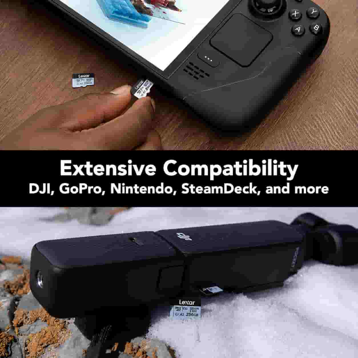 Lexar 256GB Silver Plus Nigeria SDXC memory card set up for camera photography in Lagos