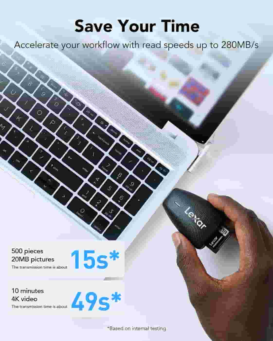 Lexar 256GB Professional V60 Nigeria memory card set up for 4K video recording in Lagos