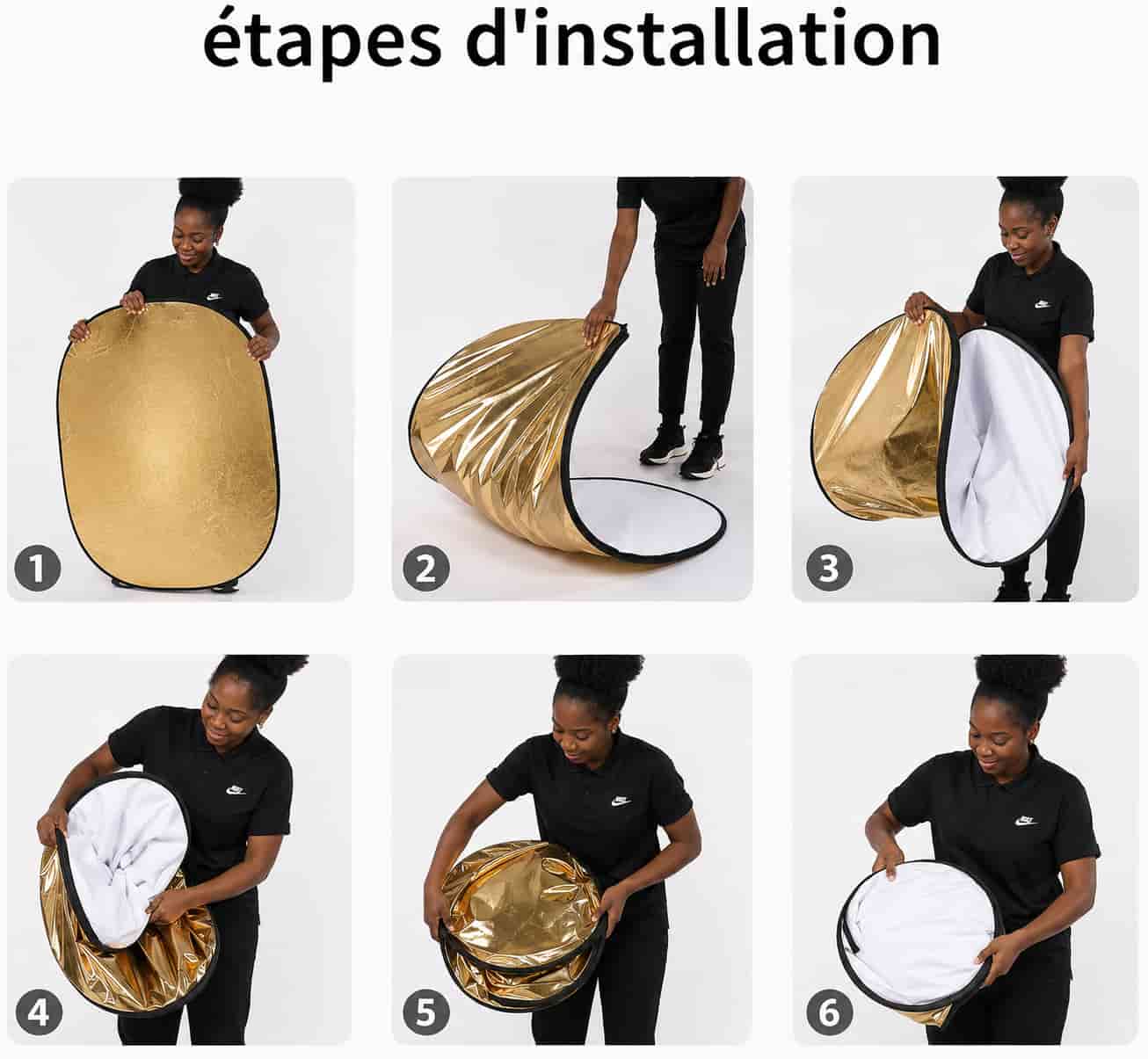 Godox 5-in-1 collapsible reflector 80x120cm light modifier in Lagos Nigeria.