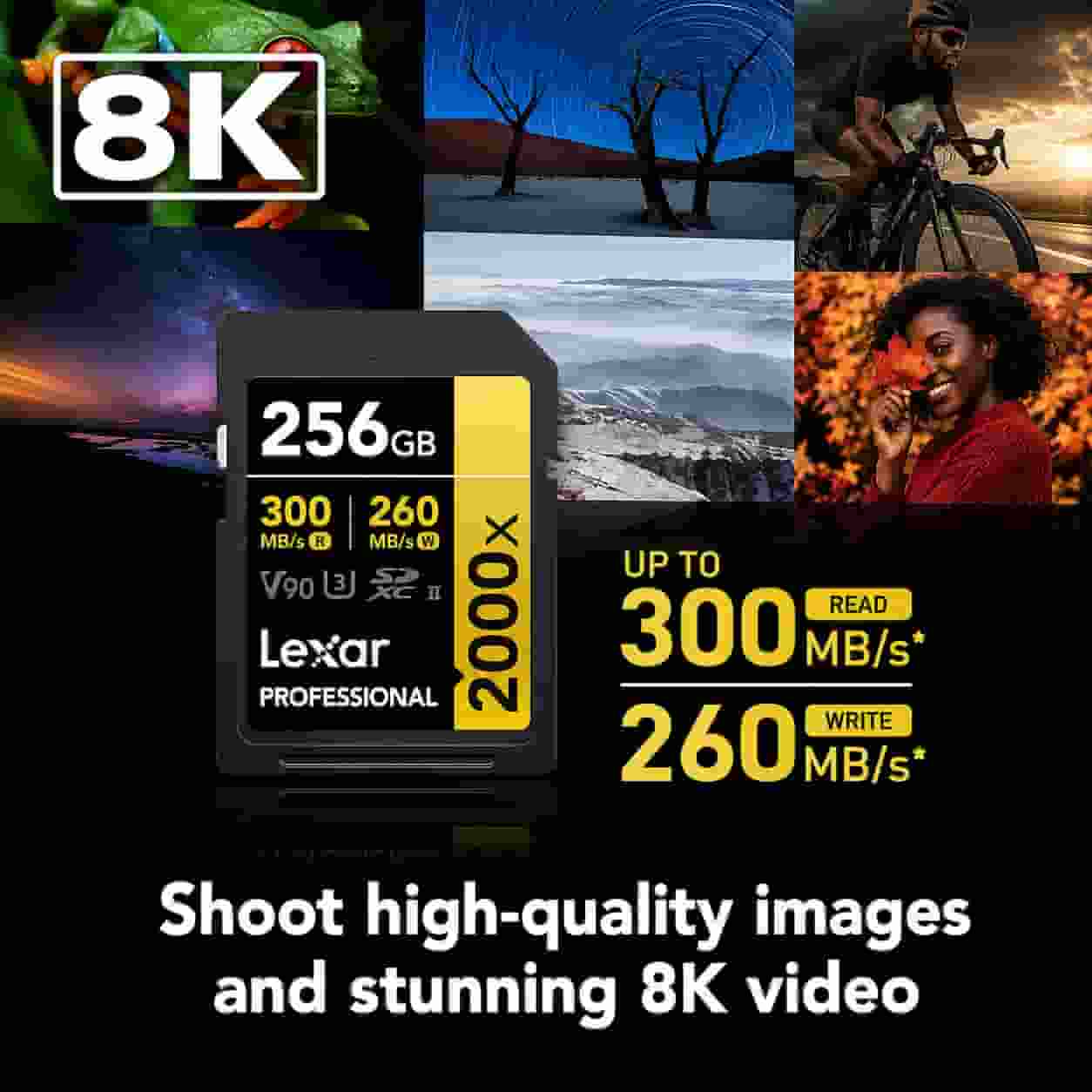 Lexar 256GB V90 SD Card Nigeria loaded inside a professional cinema camera slot in Lagos