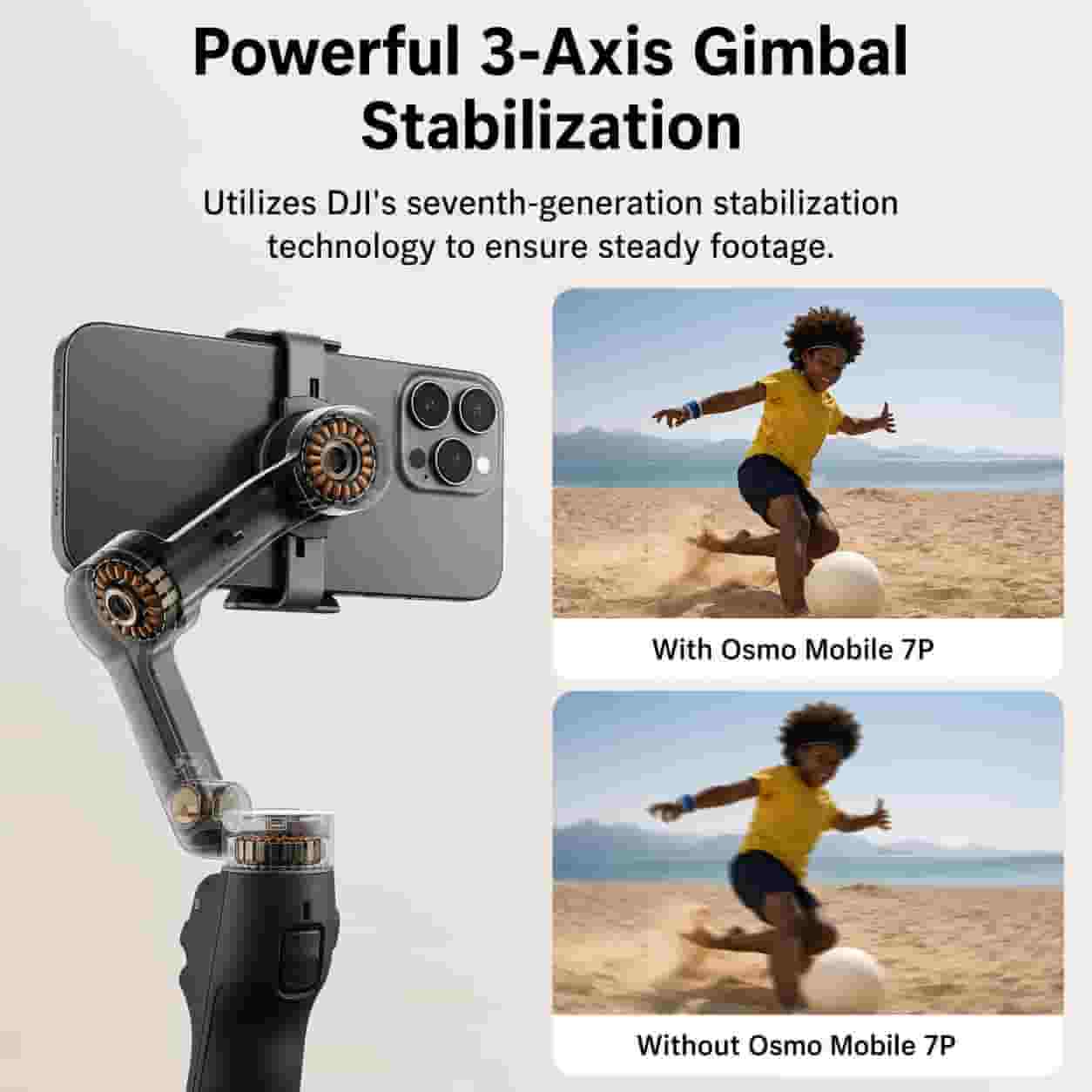 DJI Osmo Mobile 7P Smartphone Gimbal in Lagos, Nigeria stabilizing a flagship mobile phone
