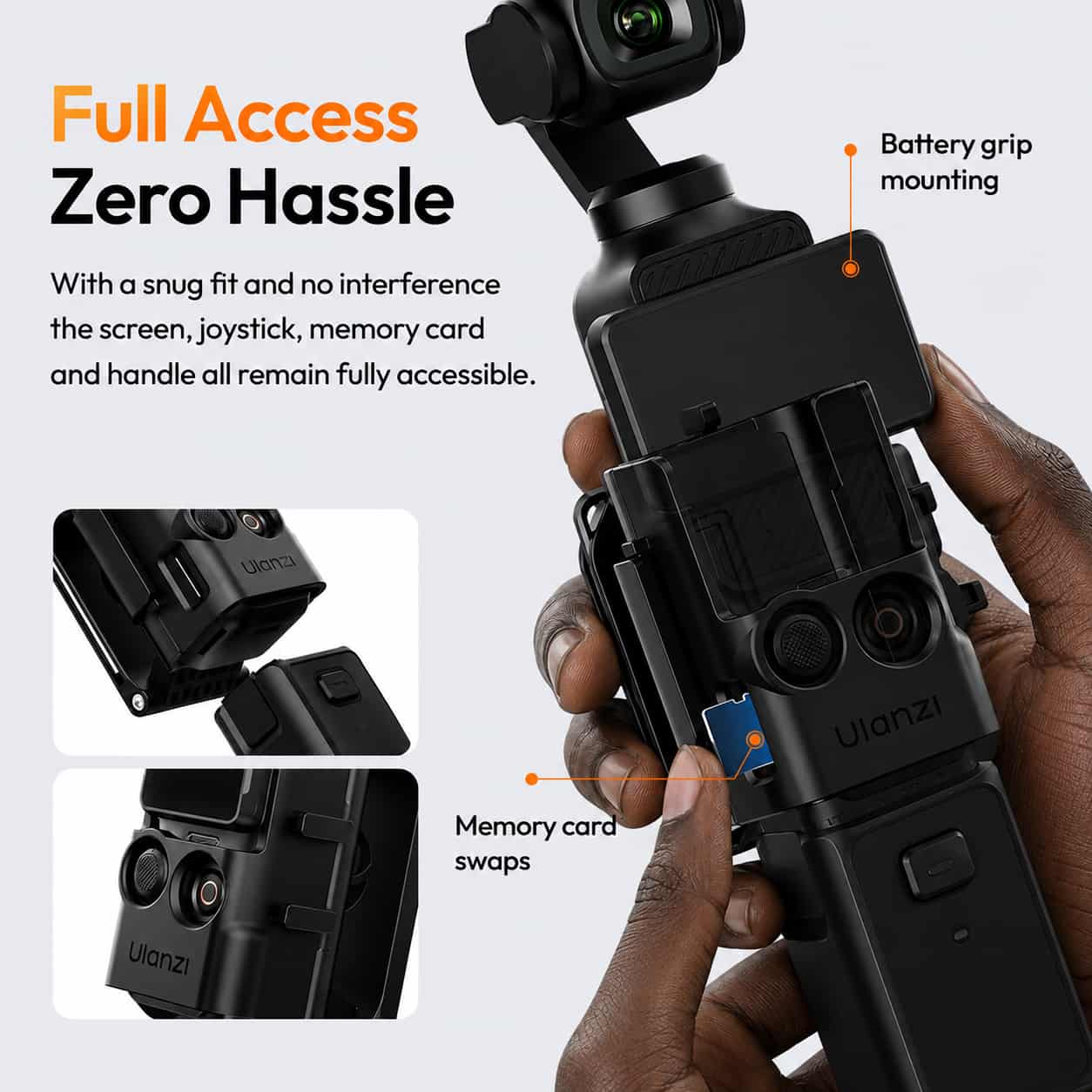 DJI Osmo Pocket 3 attached magnetically to a metal pole using the Ulanzi PK15 mount.