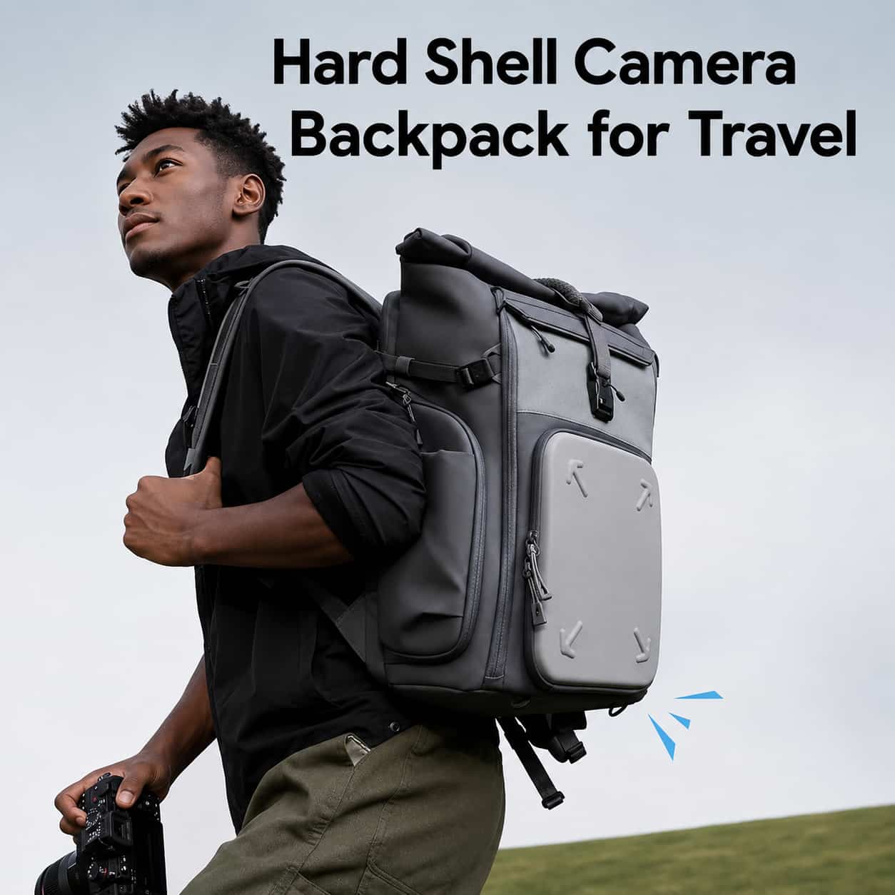 lanzi BP04 Hardshell Camera Bag impact resistant weatherproof camera backpack.