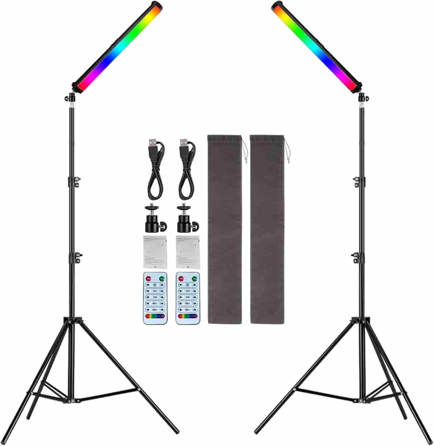 RGB Light Stick in Black Carton in Lagos, Nigeria illuminated in full color