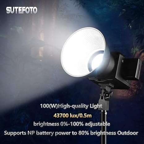 Sutefoto P100 RGB LED Video Light in Lagos, Nigeria illuminated in red color output