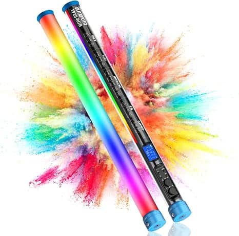 Sutefoto TP25-RGB Handheld LED Tube Light in Lagos, Nigeria glowing in full color